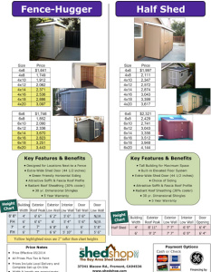 Fence Hugger / Half Shed Brochure